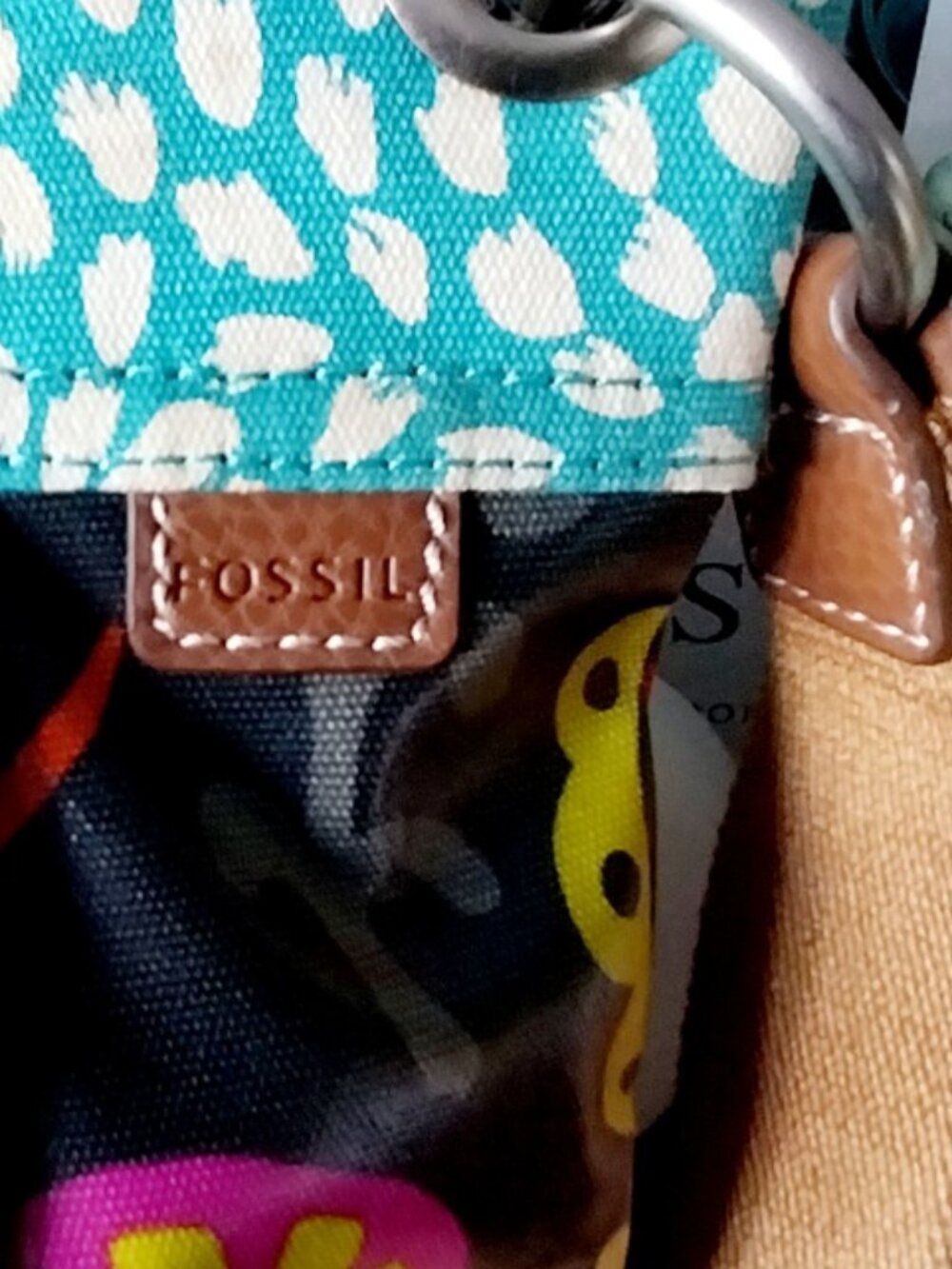Fossil - Canvas & PVC Crossbody Bag - Picture 2 of 8